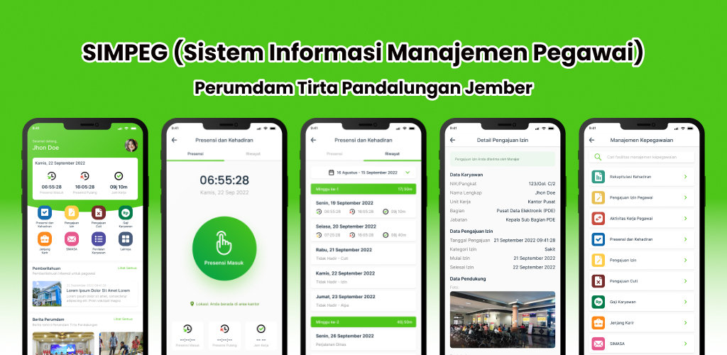 SIMPEG TPJ attendance app preview